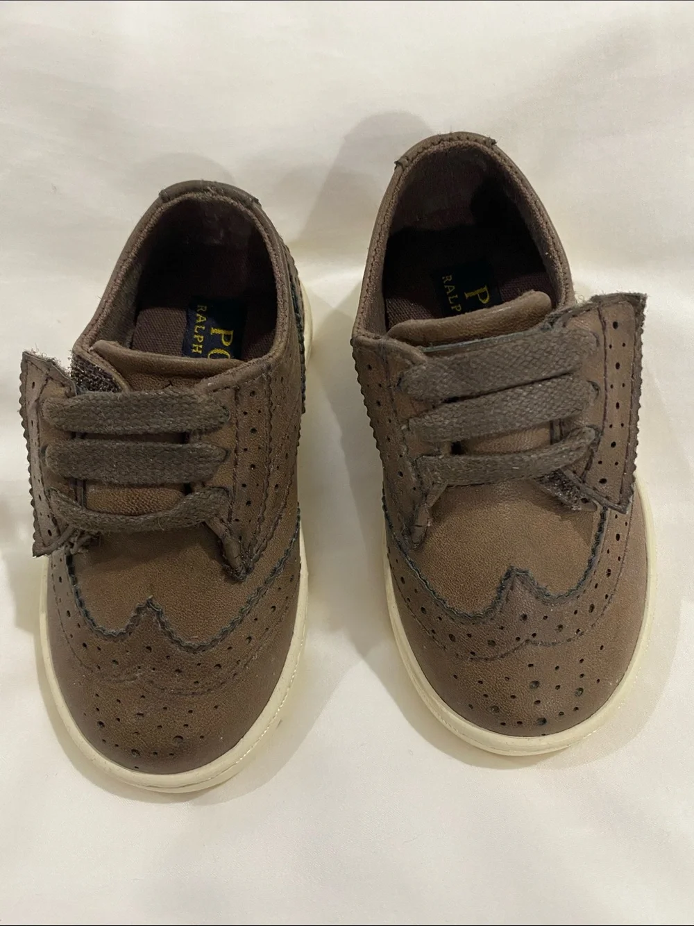 Ralph Lauren Brown Toddler Wingtip Shoes